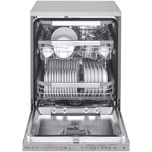 LG DF425HSS Mašina za pranje sudova, QuadWash™, TrueSteam™ tehnologijom pare, Vrata sa automatskim otvaranjem, Set za 14 kompleta, ThinQ™, WiFi funkcija slika 3