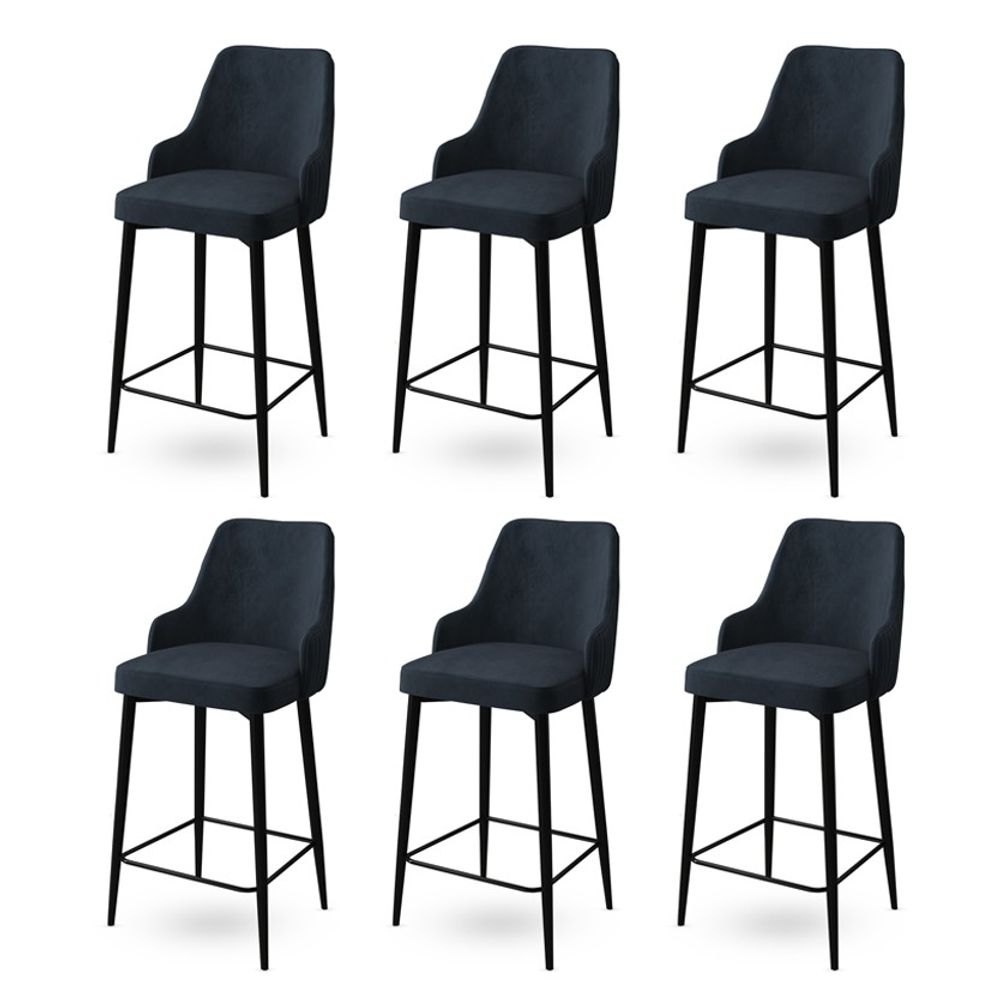 Enox - Crni Bar Stolac Set (6 Komada) slika 1