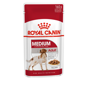 ROYAL CANIN SHN Medium adult vrećice za pse, potpuna hrana za odrasle pse srednje velikih pasmina (od 11 do 25 kg), od 12 mjeseci do 10 godina starosti, 10x140 g