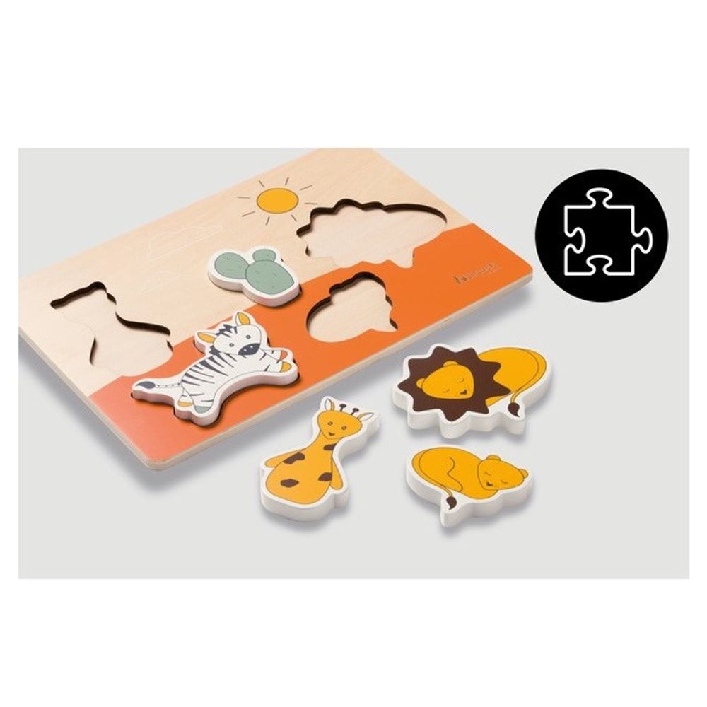 Hauck Drvena slagalica Puzzle N Sort - Safari slika 2