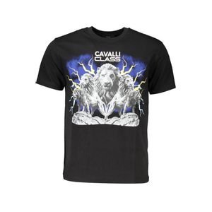 CAVALLI CLASS T-SHIRT SHORT SLEEVE MAN BLACK