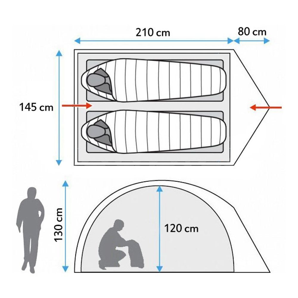 Evolite Šator za dvije osobe Turtle 2  slika 6