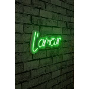 Wallity Ukrasna plastična LED rasvjeta, L'amour - Green