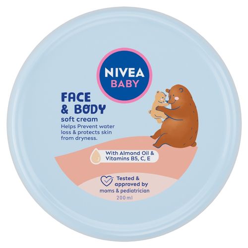 NIVEA Baby soft krema za lice i tijelo 200ml slika 1