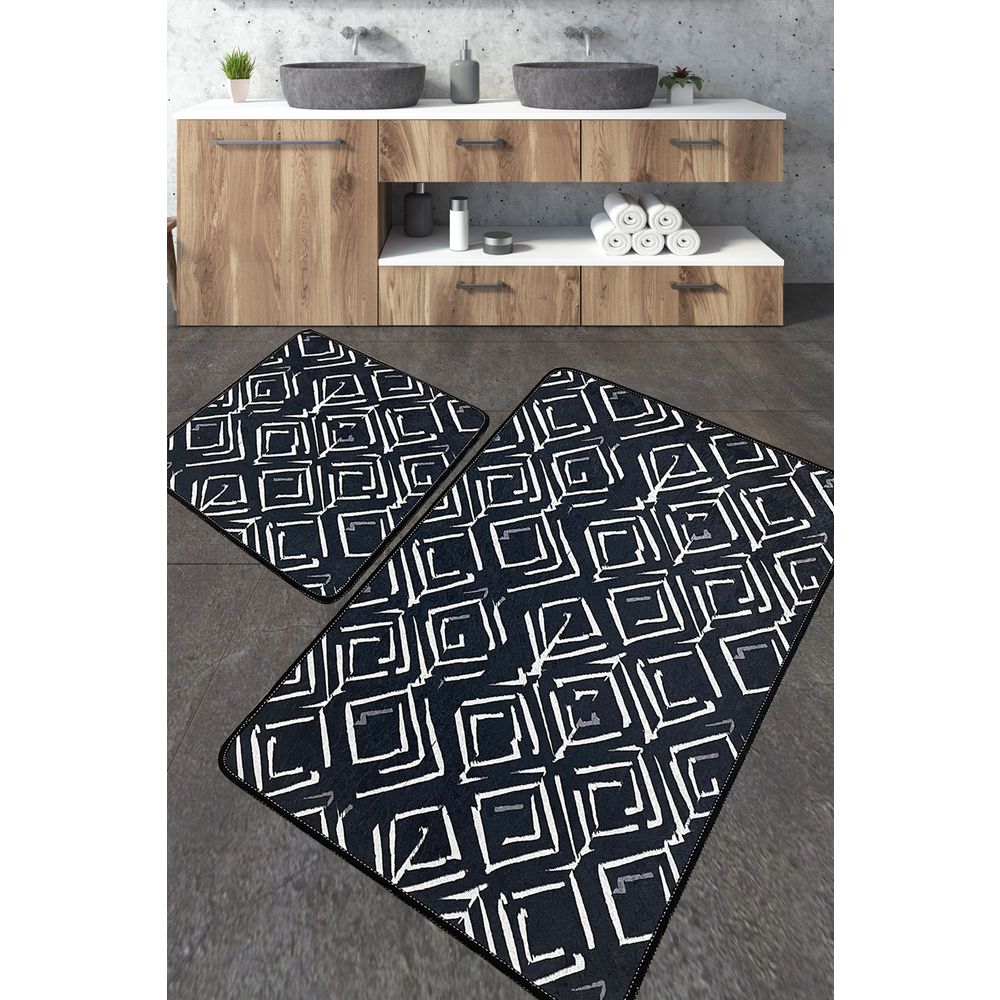 Set višebojnih prostirki za kupatilo Cenero (2 komada) slika 1