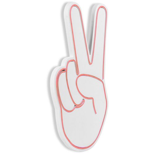 Wallity Ukrasna plastična LED rasvjeta, Victory Sign - Pink slika 16