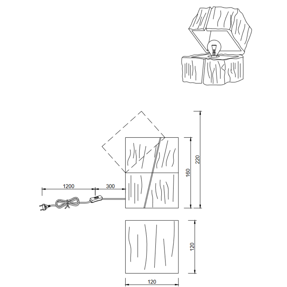 TREASURE STOLNA LAMPA NATURAL FINISH slika 5