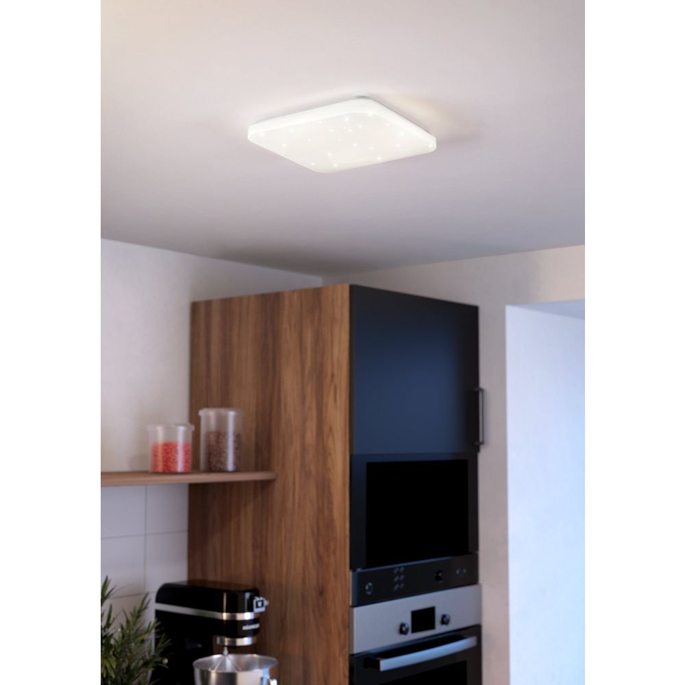 Eglo Frania-s Plafonjera sa LED Osvjetljenjem, 17,3W, 330x330mm, Bijela/Kristal slika 5