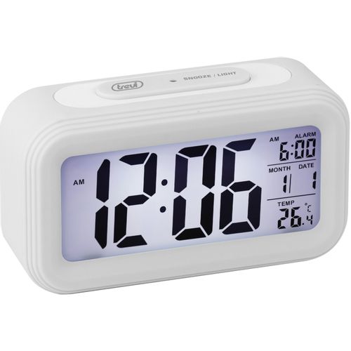 TREVI budilica, termometar, kalendar, digitalni display, snooze, bijela SLD3068S slika 2
