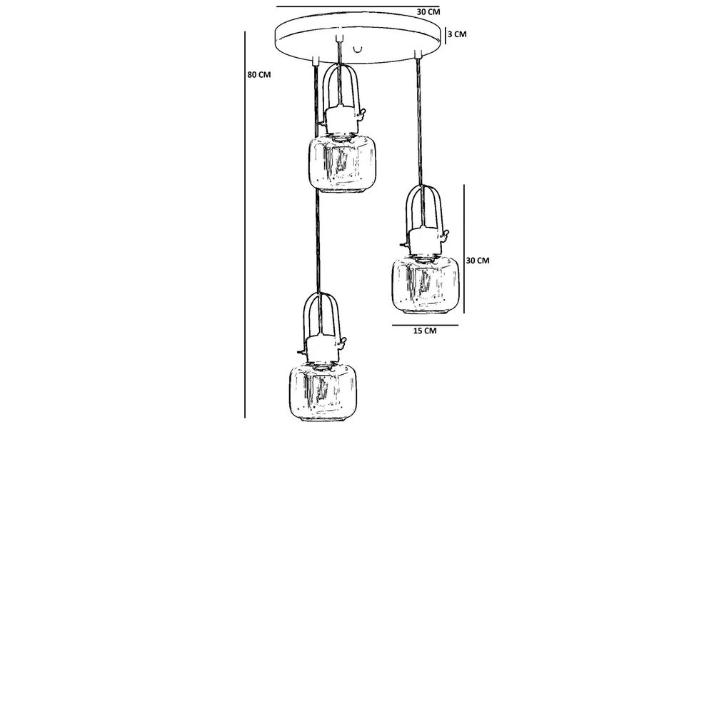 Opviq Luster 604, Siva, Orah, Crna slika 4