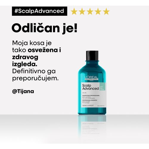 Loreal Professionnel Paris Scalp Advanced Anti-Oiliness Šampon Za Kožu Glave Sklone Mašćenju 300ml slika 9