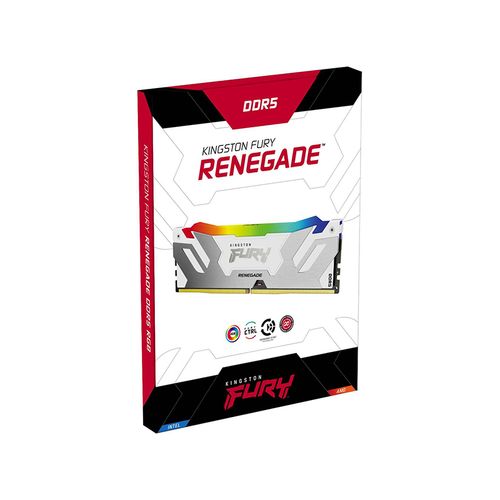 KINGSTON DIMM DDR5 16GB 6000MT/s KF560C32RWA-16 FURY Renegade RGB White XMP slika 3