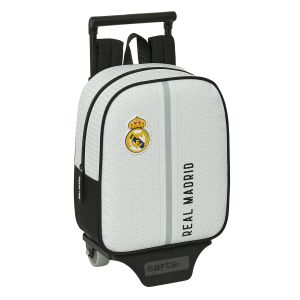 Školski Ruksak s Kotačima Real Madrid C.F. Bijela Siva 22 x 27 x 10 cm