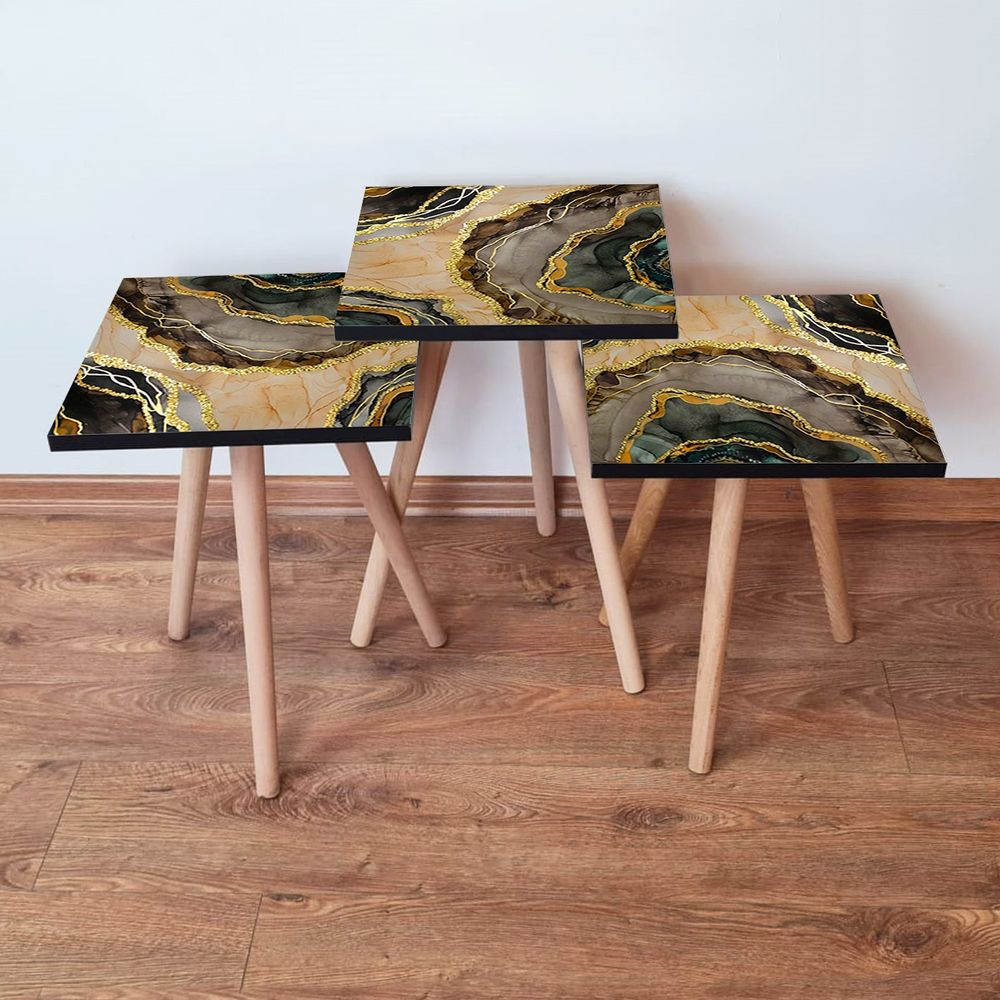 Nesting Table 3Shp219 - Višenamjenski Set Stolova (3 Komada) slika 1