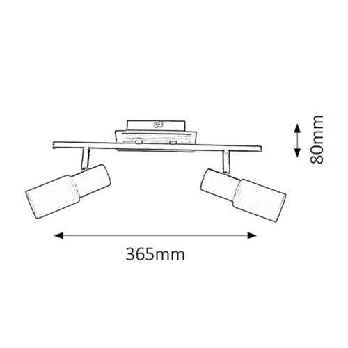 Rabalux Logan spot E14 2x40W hrom Spot rasveta slika 2