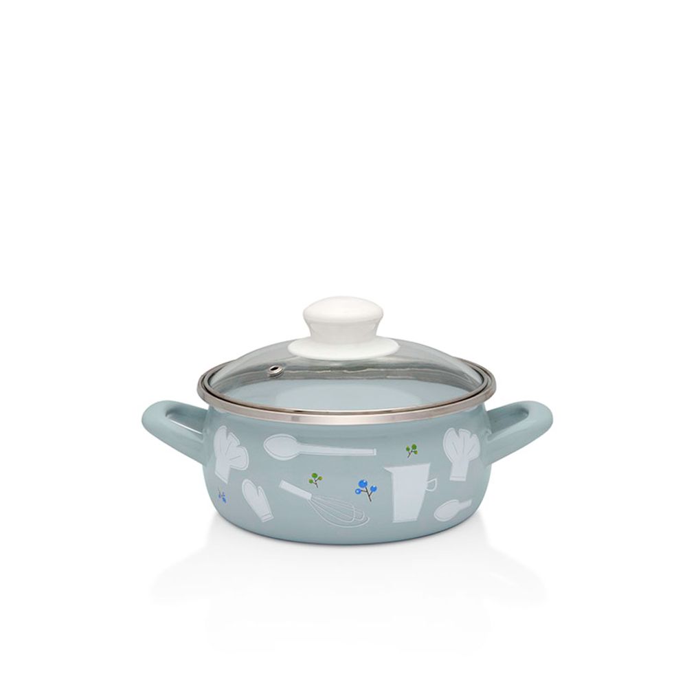 METALAC lonac / šerpa plitka princ 16 cm / 1.5 l sa staklenim poklopcem MASTER CHEF slika 1