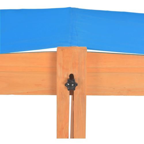 Pješčanik od jelovine s podesivim krovom plavi UV50 slika 33