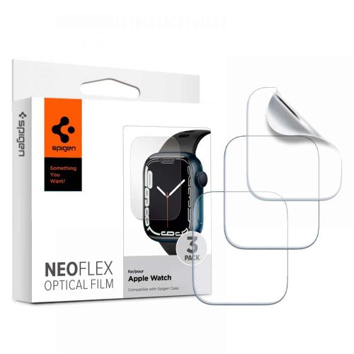 Spigen - Neo Flex (3 kom) - Apple Watch 4 / 5 / 6 / SE / 7 / 8 (44 mm / 45 mm) - prozirni slika 1