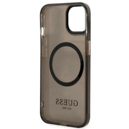 GUESS Futrola za iPhone 13 Pro Max Black Gold Outline Translucent MagSafe slika 3