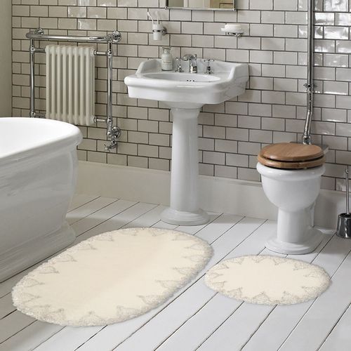 Zara Ç - Cream Cream Bathmat Set (2 Pieces) slika 1