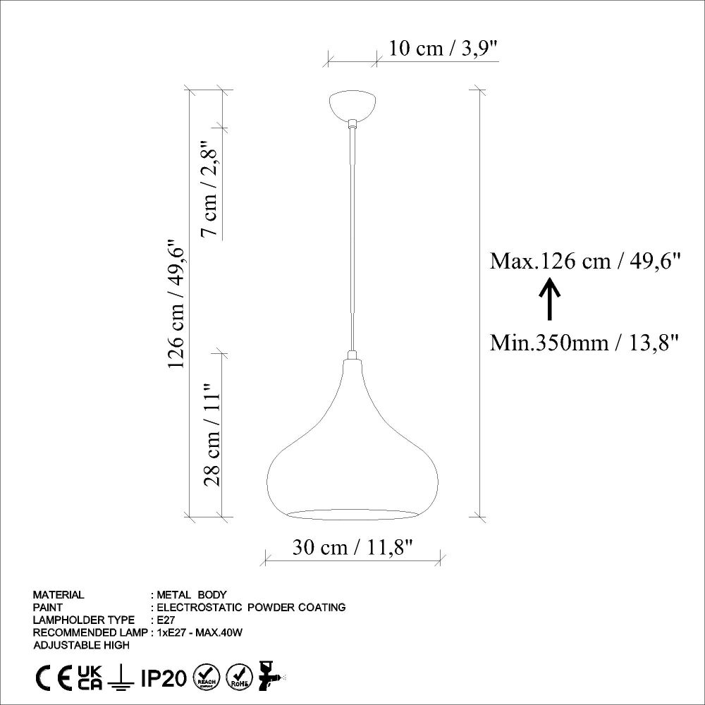 Luster 'Saglam 3774' - Svijetlo Plava Boja slika 8