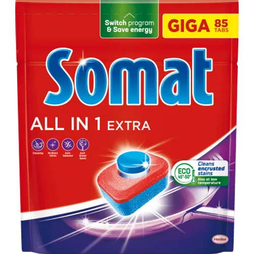 Somat All In 1 Extra tablete za strojno pranje posuđa 85kom slika 1