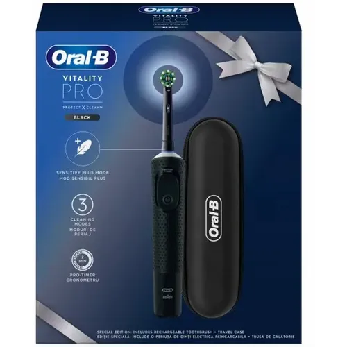 Oral-B Vitality Pro Black + Travel Case, Električna četkica sa putnom kutijom slika 1