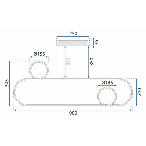 TOOLIGHT Viseća LED stropna svjetiljka APP810-CP CHROM + daljinski upravljač slika 14