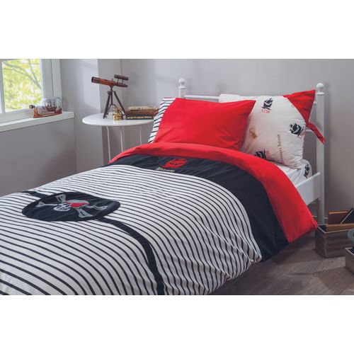 Pirate (160x220 Cm) Red
White
Black Young Quilt Cover Set slika 2