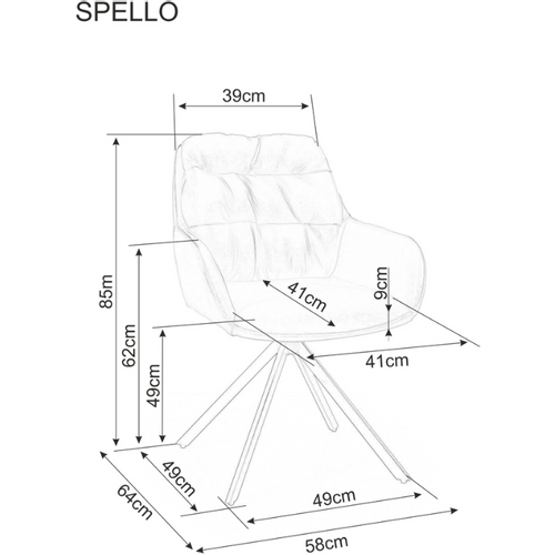 Stolica SPELLO - Umjetna koža slika 8