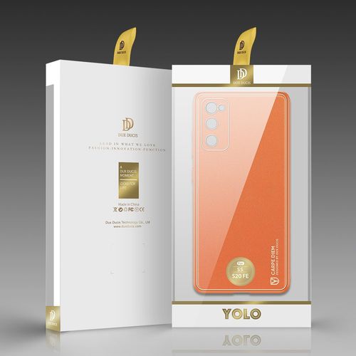 Dux Ducis Yolo elegantna maskica izrađena od meke TPU i PU kože za Samsung Galaxy S20 FE 5G narančasta slika 4