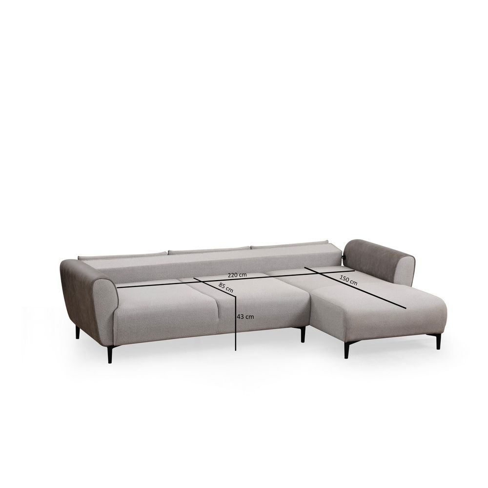 Aren Right - Ugao Sofa-Krevet u Sivoj Boji slika 11