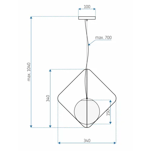 TOOLIGHT Viseća svjetiljka APP1017-1CP slika 10