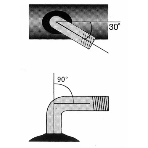 Impact zračnica 180/200x50/7 x 1 3/4", 200x50/7 x 1 3/4" AV 0/45 ° slika 1