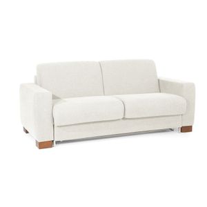 Kansas - Cream Cream 3-Seat Sofa-Bed