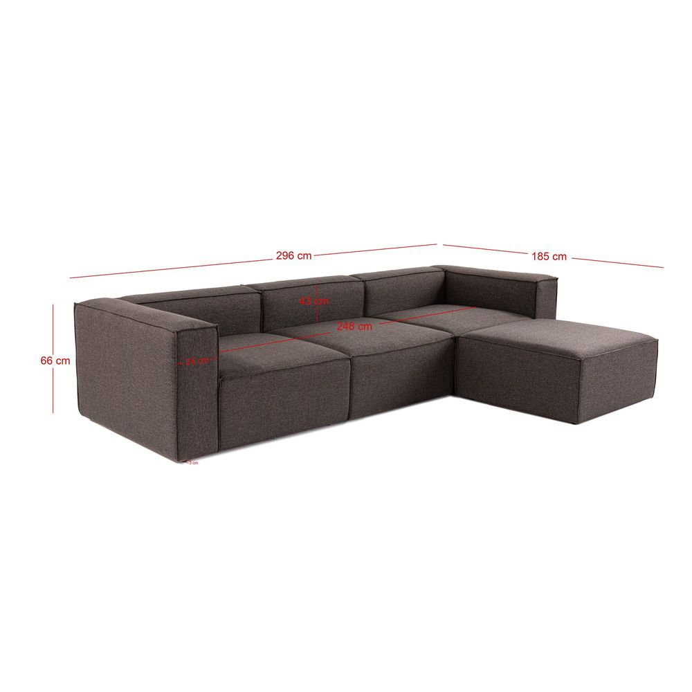 Fora - Ugao Sofa u Tamno Smeđoj Boji slika 13