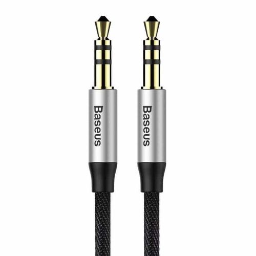 Baseus Yiven M30 3,5 mm AUX audio kabel 1 m crno/srebrni slika 1