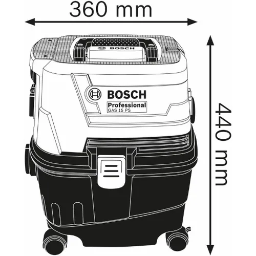 BOSCH Usisavač GAS 15 PS Professional slika 2