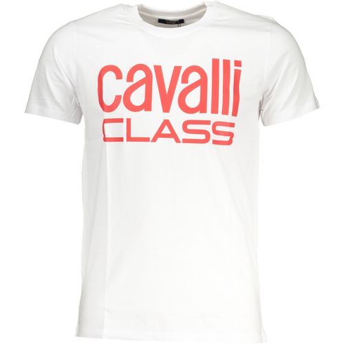 CAVALLI CLASS MEN'S SHORT SLEEVED T-SHIRT WHITE slika 1