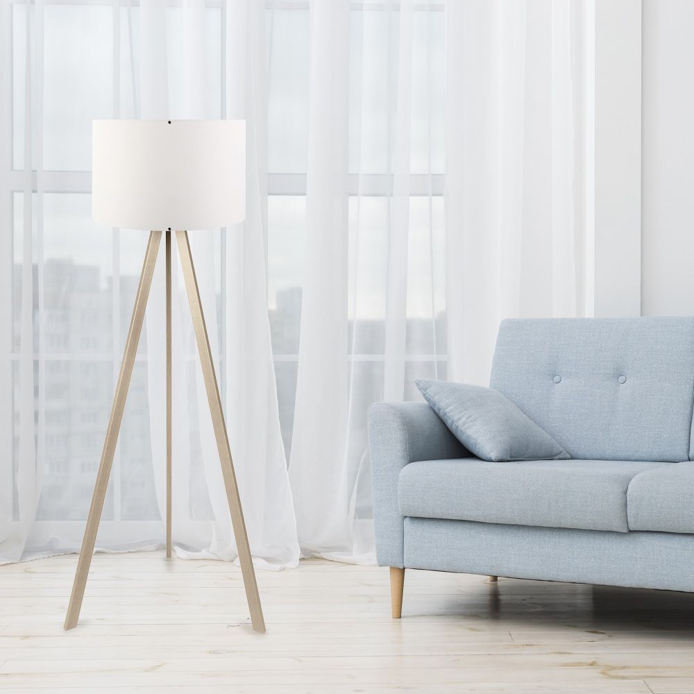 Elegantna podna lampa AYD-1523 u boji bijelog hrasta slika 1
