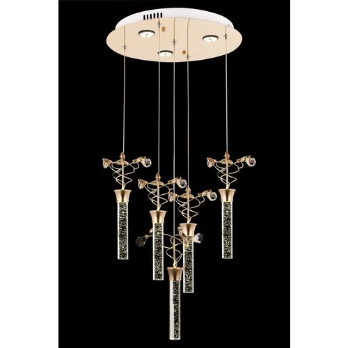 AV-1753-5ST Yellow Chandelier slika 1