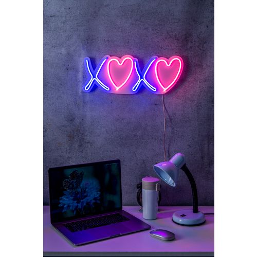 Wallity Ukrasna plastična LED rasvjeta, Tic Tac Toe XoXo - Blue slika 1