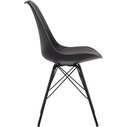 Blagovaonske stolice od umjetne kože 2 kom crne slika 38