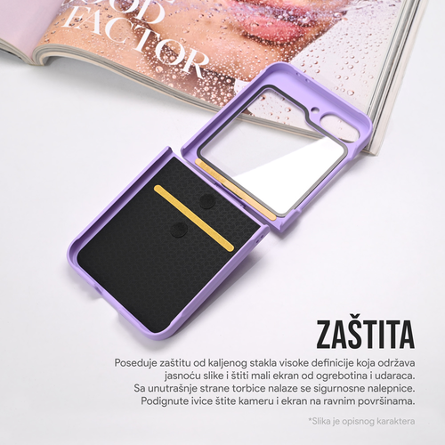 Torbica Slim PC Protective za Samsung F741B Galaxy Z Flip 6 5G crna slika 4