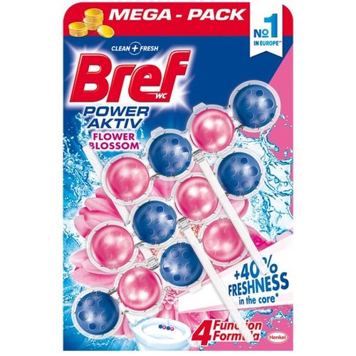 Bref  toilet cleaner Power-Aktiv Flowers 3x50g slika 1