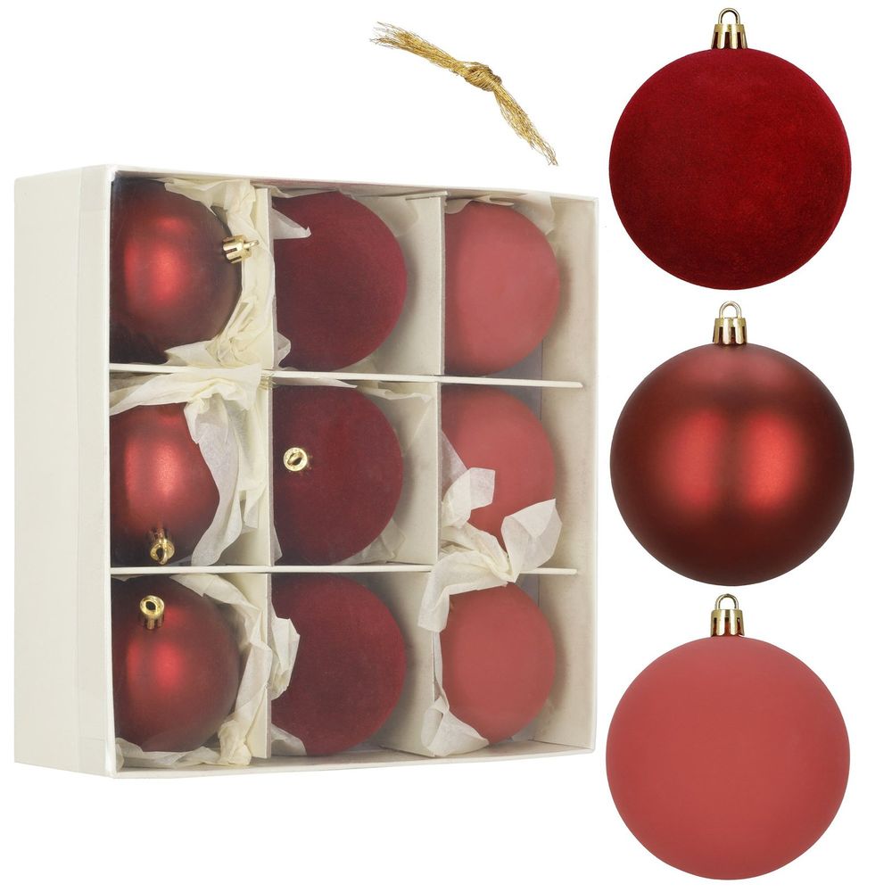 Ca1537 set božićnih kuglica 8 cm 9 kom. slika 2