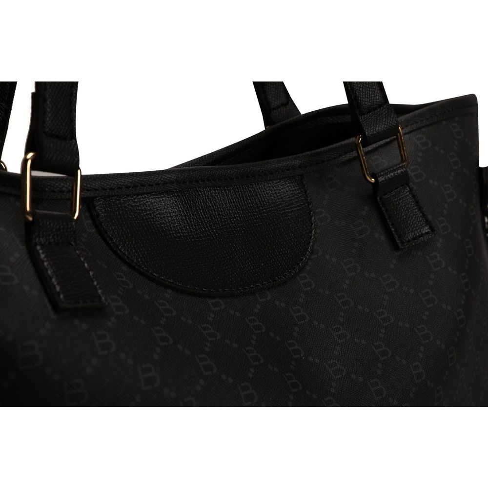 Elegantna Tote Torba 355 v2 - Crna, Siva slika 6