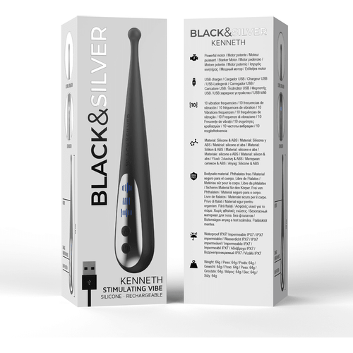 Black&amp;Silver Kenneth stimulacijski vibrator slika 18