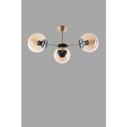 Venüs 3 Lü Bal Camlı Avize Copper Chandelier slika 3