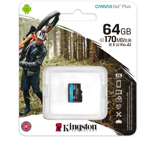 Memorijska kartica bez adaptera Kingston Canvas Go! Plus microSD 64GB slika 3